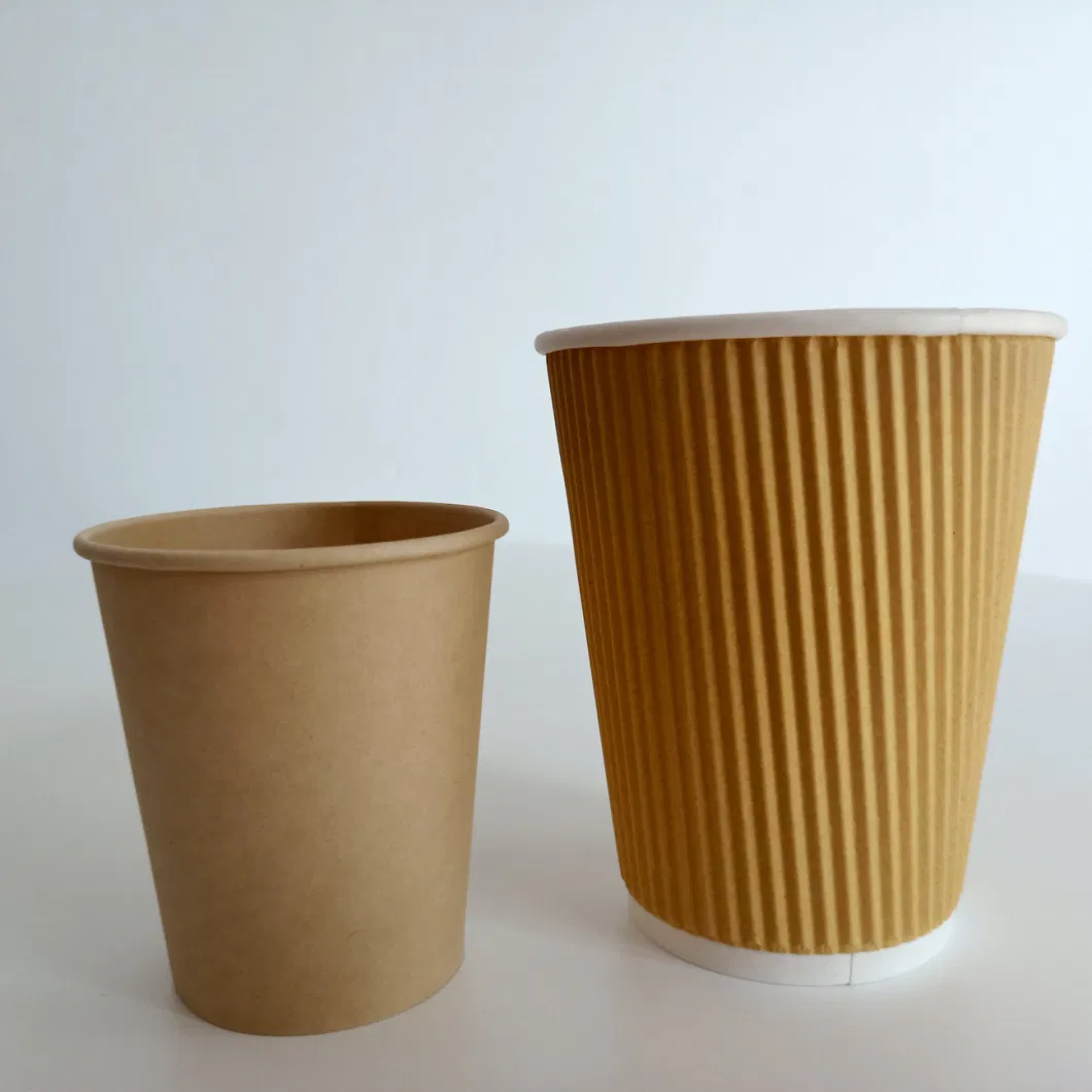 6oz 8oz 10oz Eco-Friendly Wholesale High Quality Brown Kraft Paper Cup