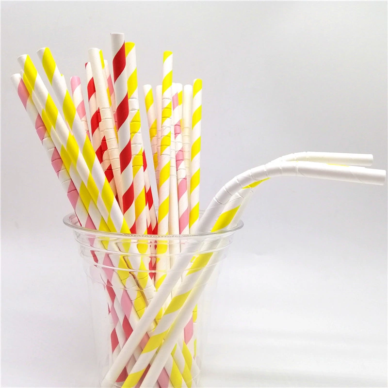 Food Grade Drinking Biodegradable Wrapping Flexible Color Paper Straw